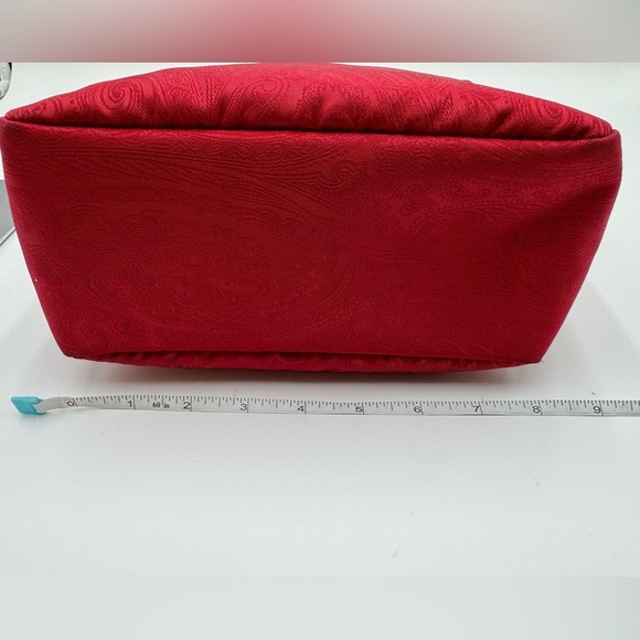ETRO-Authentic- Red canvas Shoulder Tote - Picture 12 of 15